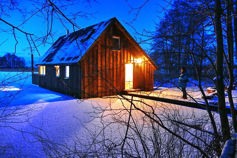 Winter im Bootshaus, so schön.