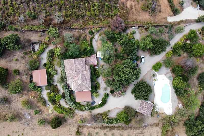 Ariel view of property
