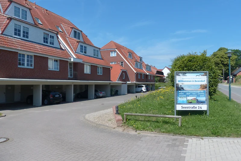 Kostenlose Parkplätze vor dem Haus
