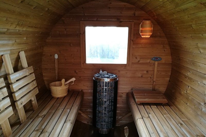 Interior of a sauna