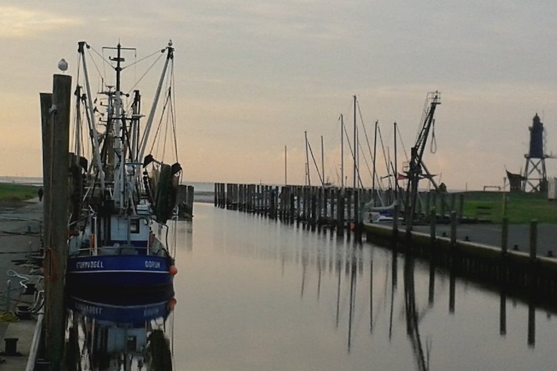 Puerto de barcos de pesca de Dorum Neufeld