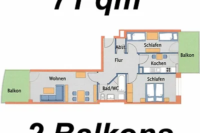 Haus Nordseebrandung FeWo A2.1