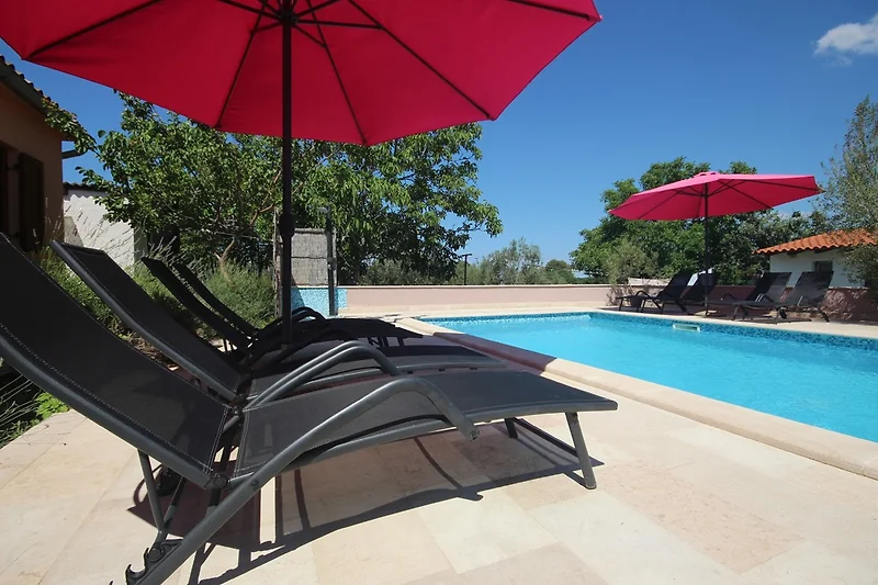 Zwembad in het vroege zomer