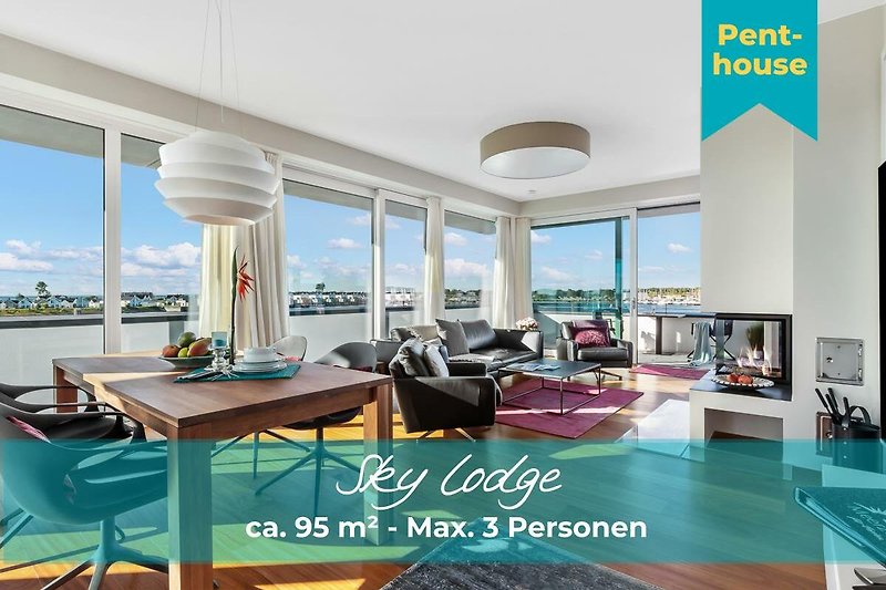 Sky Lodge - Penthouse mit Blick in den Yachthafen