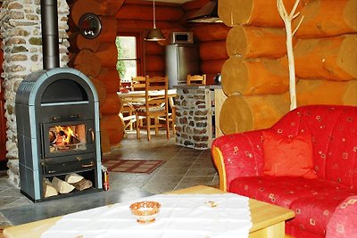 Maison en rondins Sauna, cheminée, 3 ch., chien