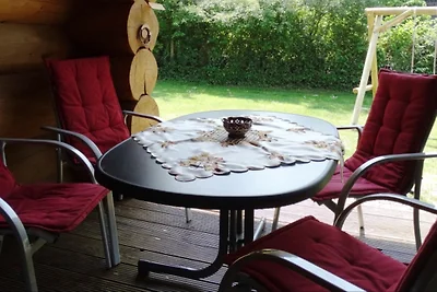 Blokhut sauna, open haard, 3 slaapkamers, hond
