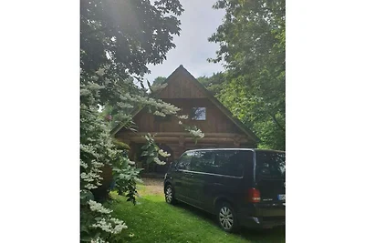 Blockhaus II mit Saunatonne, Kamin, großem eingezäunten Garten, 3 Schlafzimmer