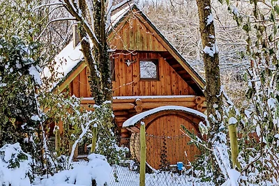 Blockhaus II mit Saunatonne, Kamin, großem eingezäunten Garten, 3 Schlafzimmer