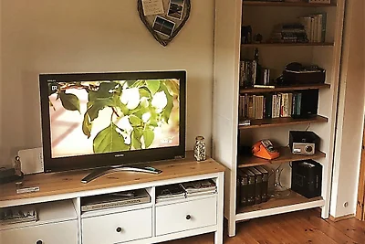 Il cottage con il tetto di paglia sulla diga
