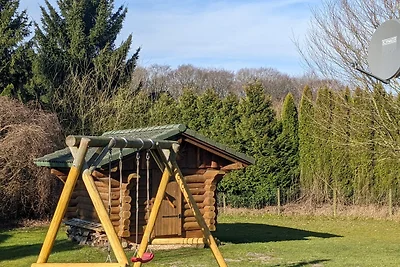 Blokhut sauna, open haard, 3 slaapkamers, hond