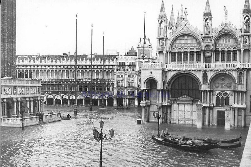 Historical flood in St. Mark's Square in Venice