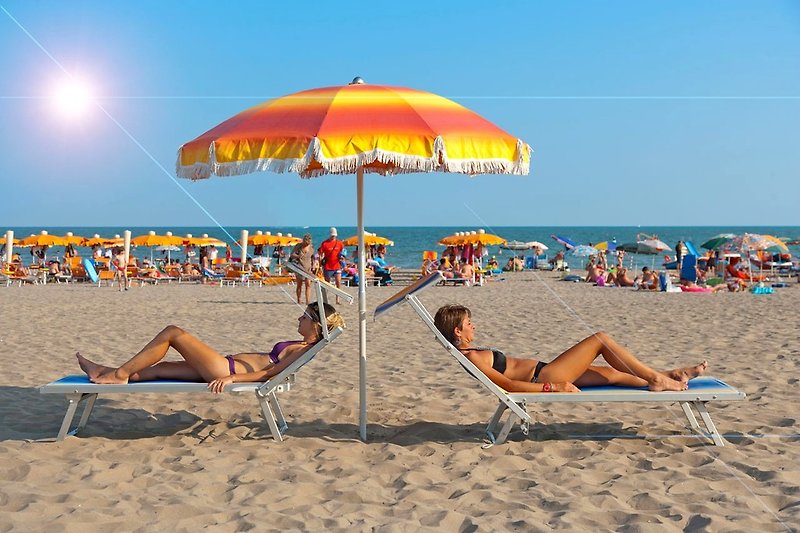 la spiaggia e il sole dell'adriatico