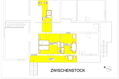 geel appartement