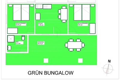 Grüner Bungalow