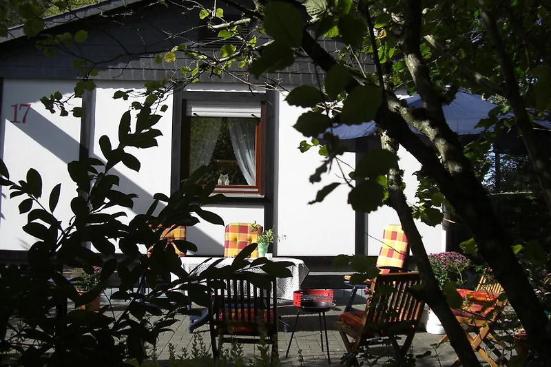 Gezicht op het huis