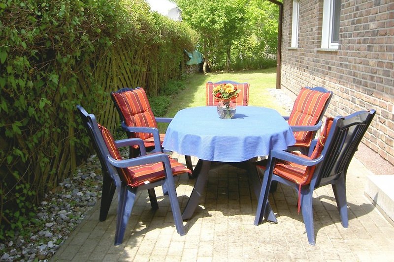 Sunny terrace for cozy barbecue evenings