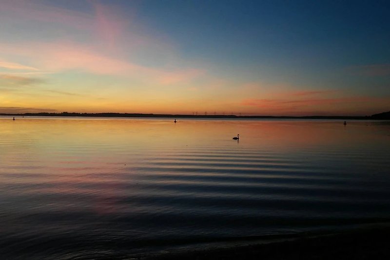 Sonnenuntergang über dem Plauer See