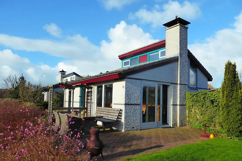 1A-locatie, terras op het zuiden, in herfst