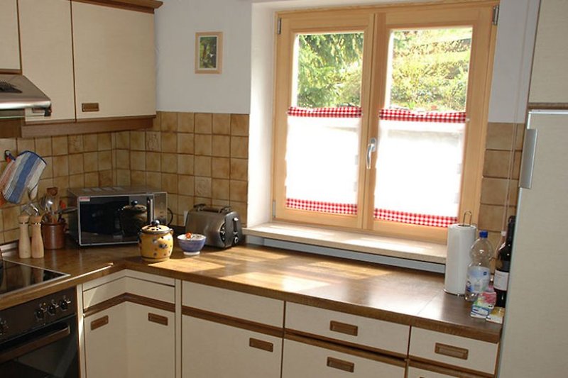Die Küche mit Fenster zum Hof
