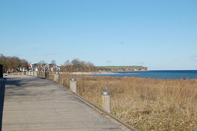 Strandprommenade mit Blick zur Ostsee mit vielen Sitzmöglichkeiten