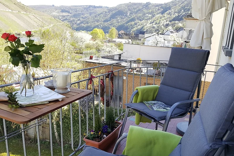 Balkon met uitzicht op de Moezel