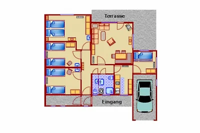 Modernes Ferienhaus mit Blick auf die Alpspit...