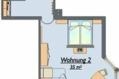 Ferienwohnung 2 mit Südbalkon für 2 Personen