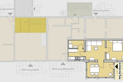 Backbord, 3 Zim. Fewo, 44 m²