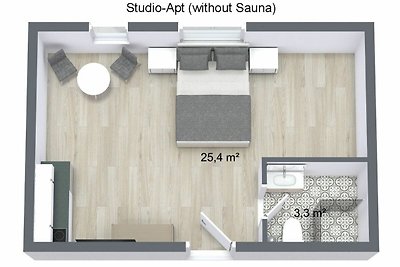 Studio Apartment (ohne Sauna)