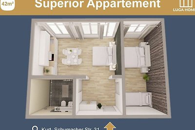 *Superior* 2-Zimmer-Appartement mit Wohnküche