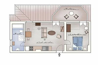 Ferienwohnung 6 mit Seeblick und Balkon 2...