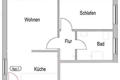 2-Raum-Fewo,45m², EG