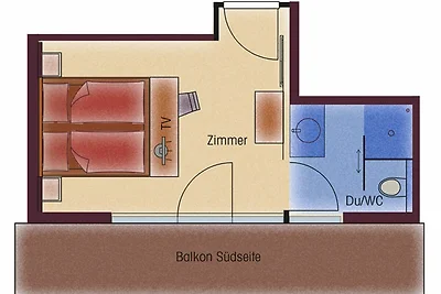 Doppelzimmer mit Balkon