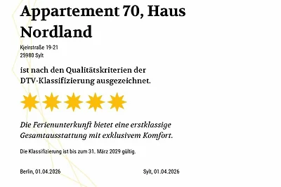 5-Sterne-App. 70, 3.OG, 2 Zi.,Haus Nordland
