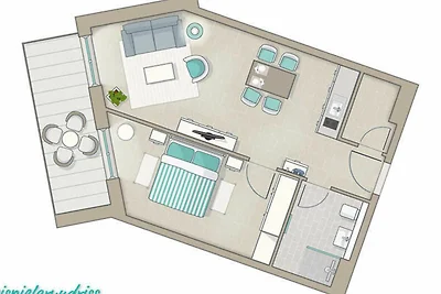 Apartement Müritz mit seitlichem Müritzblick
