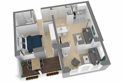 11 Ferienappartement Jasmund mit Balkon (H)