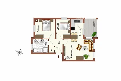 Appartement 4 / 69 m²