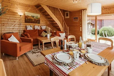 HAS-58 Holzblockhaus, 4 Pers., 65qm, HT