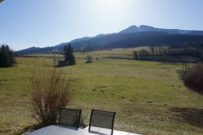 Modernes Ferienhaus mit Blick auf die Alpspit...