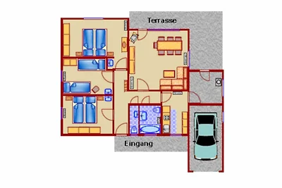Ferienhaus mit 3 Schlafzimmern und Terrasse...