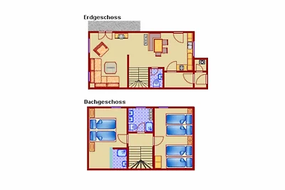 Freundliches Holzhaus mit zwei Schlafzimmern...