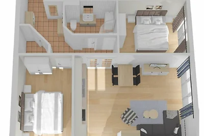 Ferienwohnung 09 Meerglück mit 2 Balkone