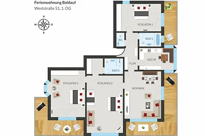 Ferienwohnung Weststrasse