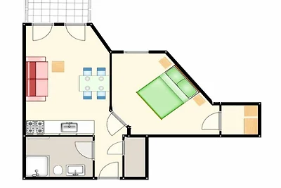 Haus Meeresblick A 1.10 Nautica mit Balkon
