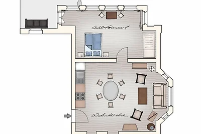 Ferienwohnung 3 mit Seeblick und Terrasse