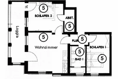 Strandnahe Ferienwohnung bis 6 Personen Nr.05