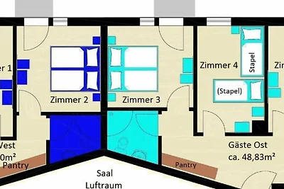 Doppelzimmer 3 - türkis
