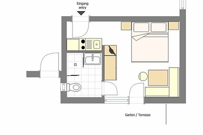 Apartment / Studio für 1 bis 2 Personen