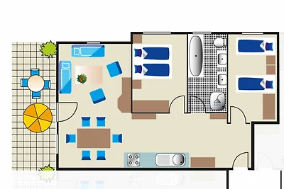 3 Raum Appartment mit Balkon