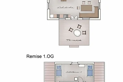 Ferienhaus Remise für 6 Personen mit grosser...